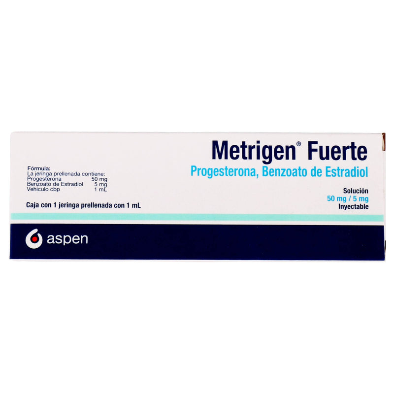 Metrigen Fuerte 50Mg/5Mg Con 1 Ampulas (Progesterona/Benzoato De Estradiol) - WeCare Pharma