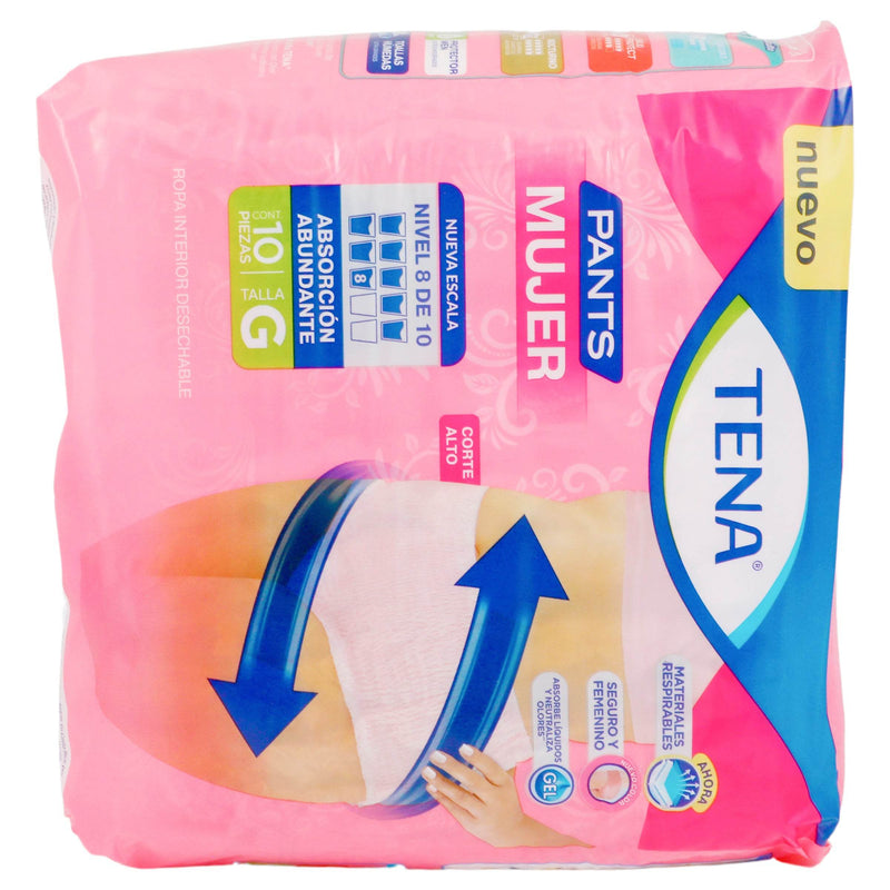 Pañal Tena Mujer Grande Con 10 - WeCare Pharma