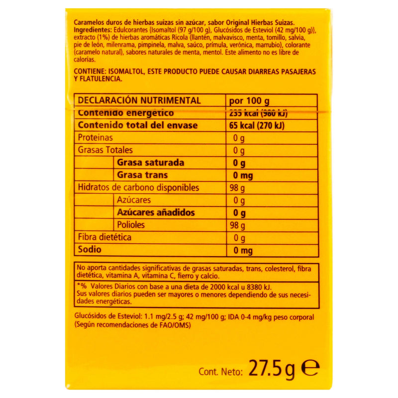 Caramelo Ricola Pastillas 27.5G Con 11 Original (Hierbas Alpinas Suizas) - WeCare Pharma
