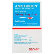 Amoxibron Suspensión 500Mg/8Mg/5Ml 75Ml (Amoxicilina/Bromhexina) - WeCare Pharma