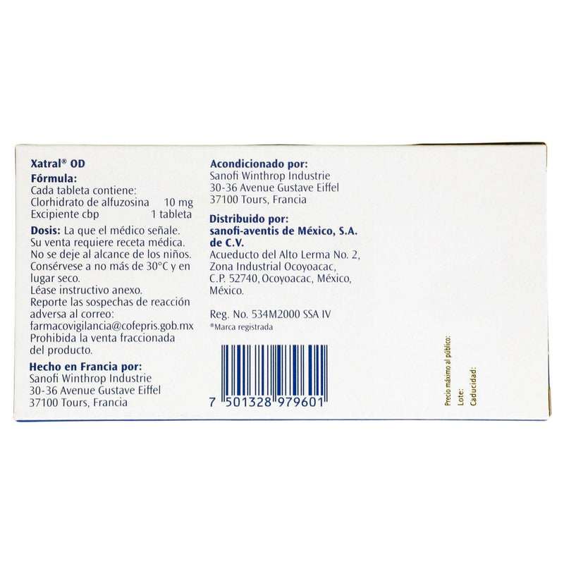 Xatral Od 10Mg Con 28 Tabletas (Alfuzosina) - WeCare Pharma