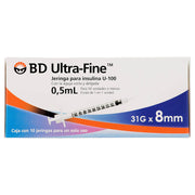 Jeringa Insulina Ultrafine Bd 0.5Ml 31Gx8Mm Con 10 - WeCare Pharma