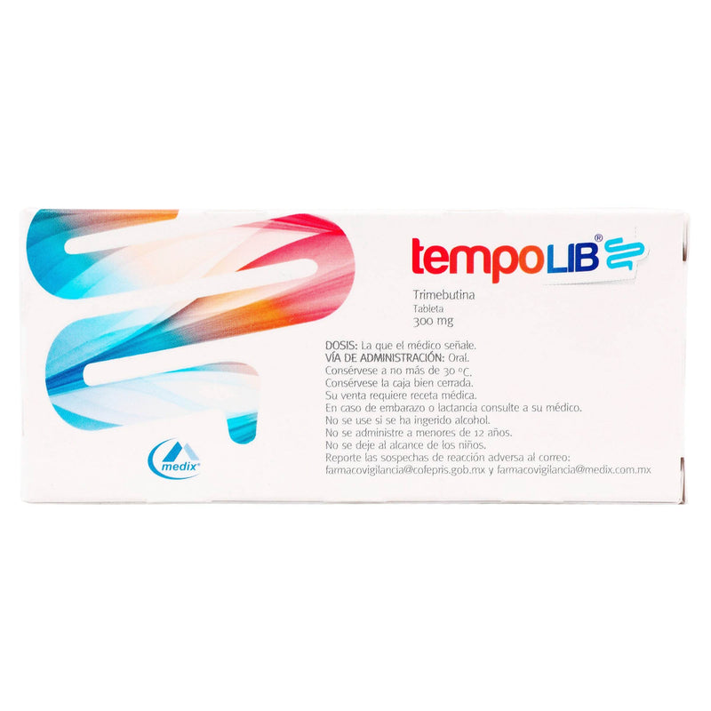 Tempolib 300Mg Con 30 Tabletas (Trimebutina) - WeCare Pharma