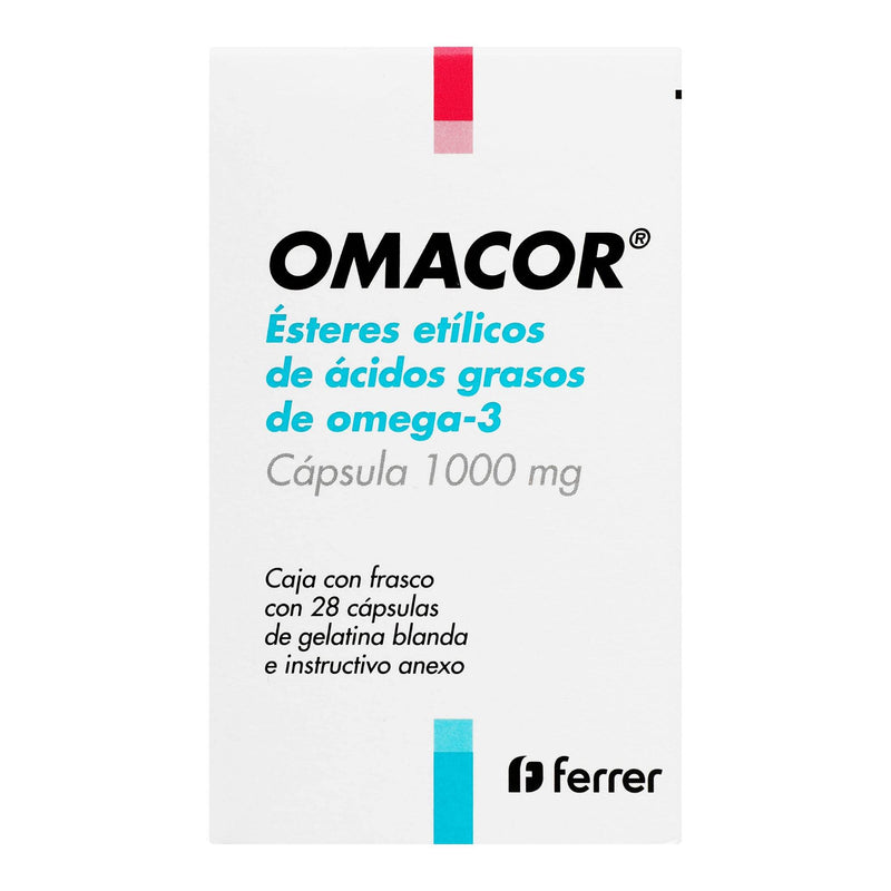 Omacor 1000Mg Con 28 Capsulas (Esteres Etilicos De Acidos Grasos De Omega-3) - WeCare Pharma