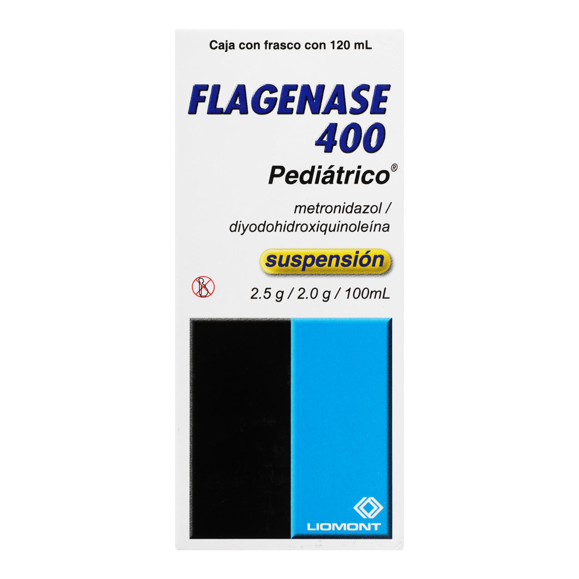 Flagenase 400 Suspensión 400Mg 120Ml (Metronidazol/Diyodohidroxiquinoleina) 5 - 7501299301128