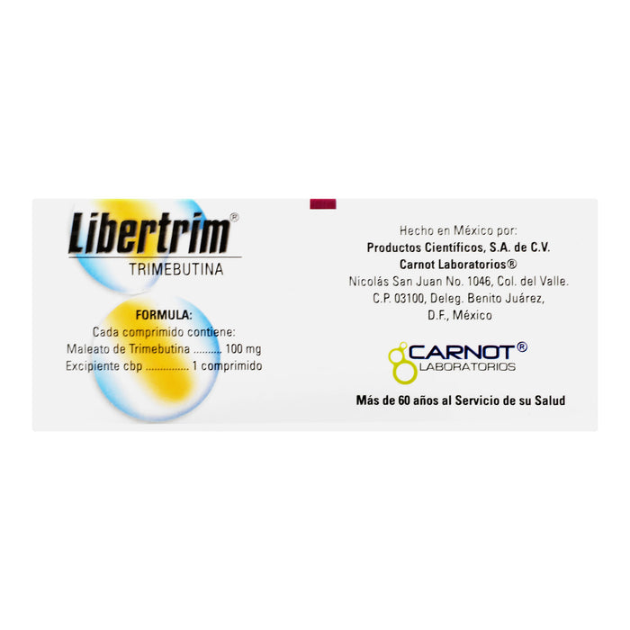 Libertrim 100Mg Con 50 Comprimidos (Trimebutina) 5 - 7501070903503