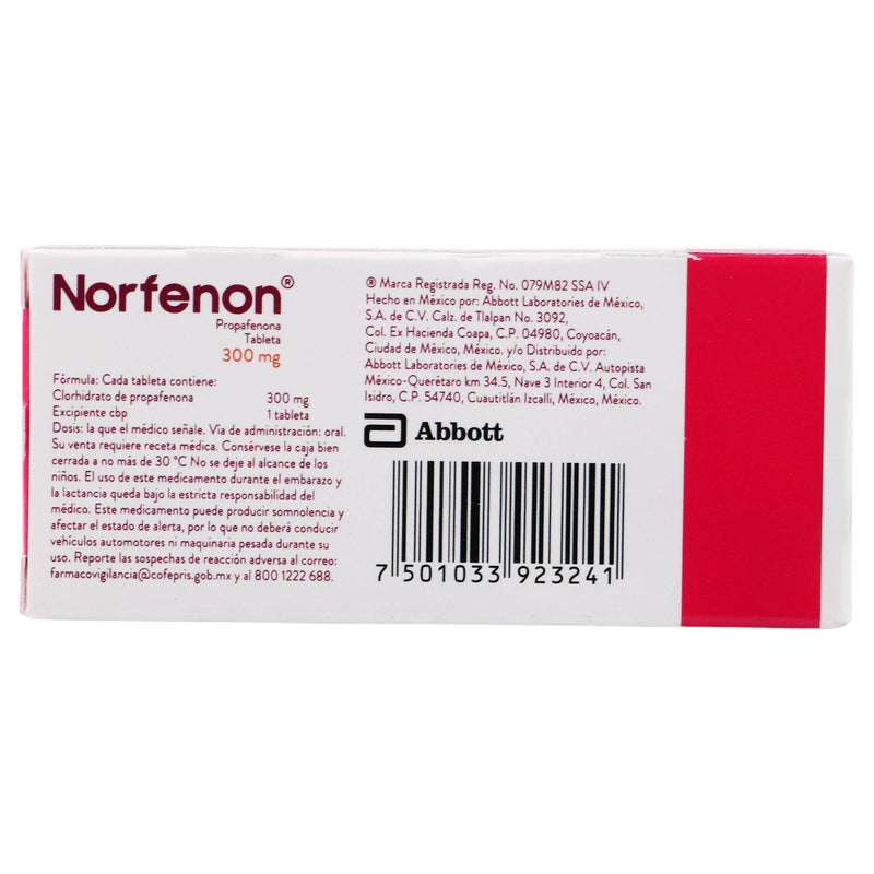 Norfenon 300Mg Con 30 Tabletas (Propafenona) - WeCare Pharma