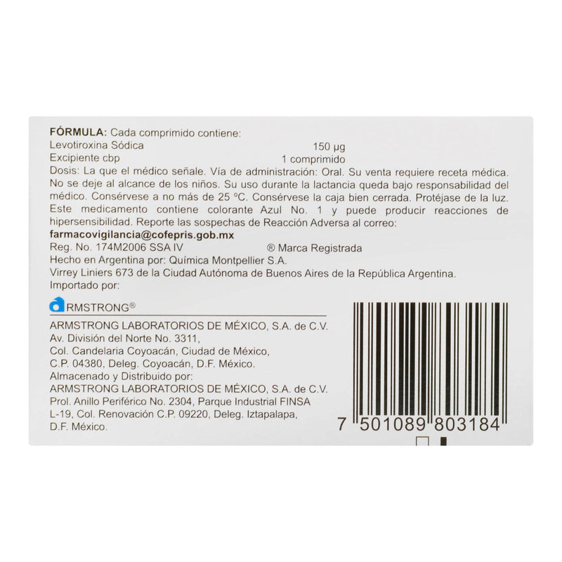 Karet (Levotiroxina Sodica) Comp 150Ug Con 50 - WeCare Pharma