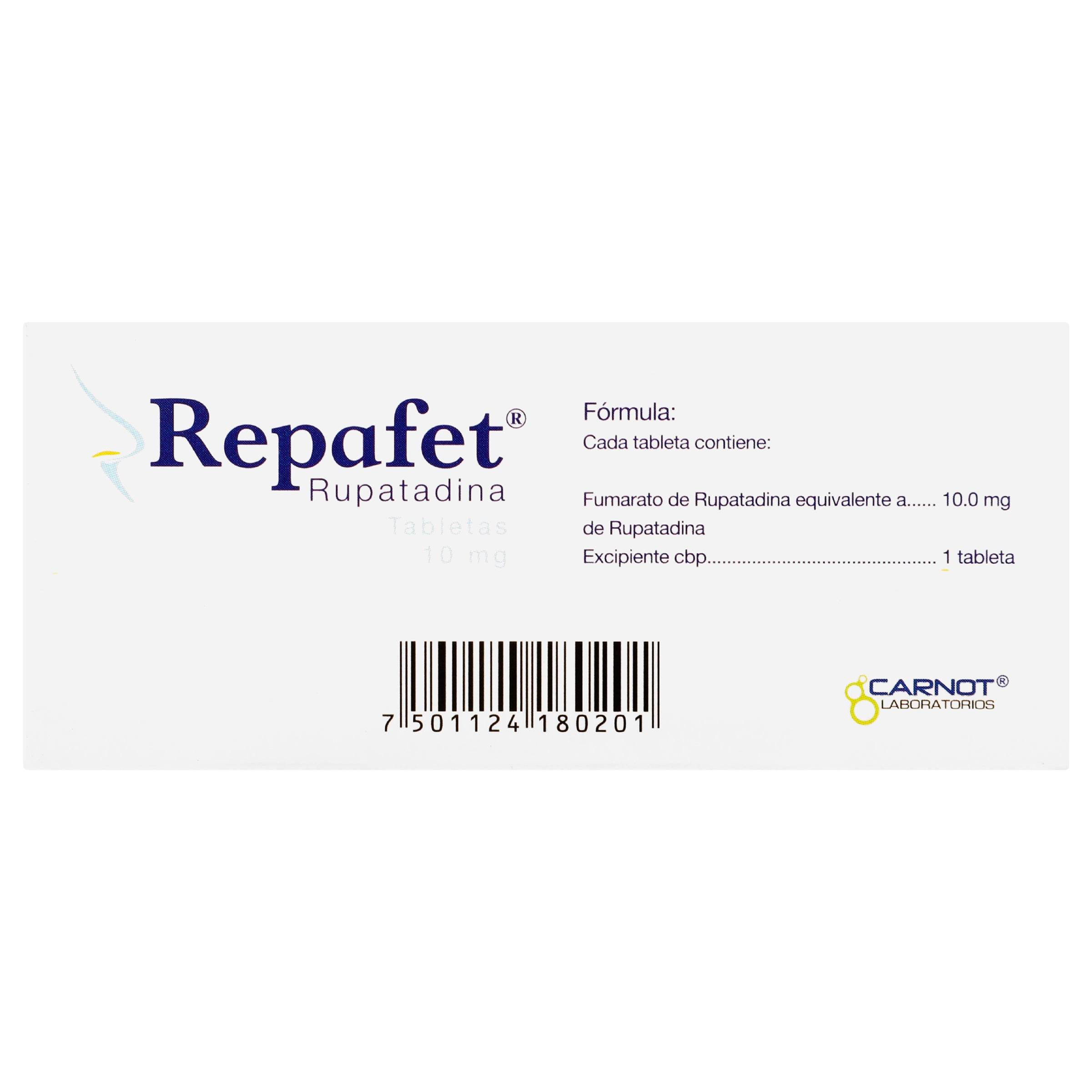 Repacet Repafet 10Mg Con 20 Tabletas (Rupatadina) — WeCare Pharma