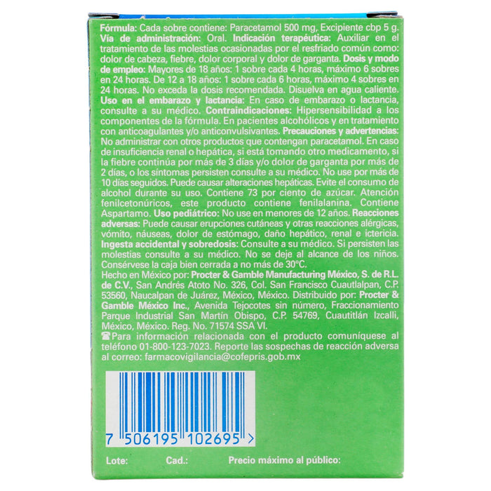 Vick Vitapyrena Sobres 500Mg/10Mg Manzana Canela 5G Con 5 (Paracetamol/Fenilefrina) - WeCare Pharma