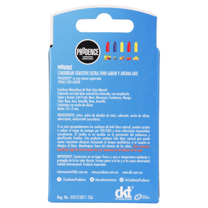 Condón Prudence Caribean Mix Con 5 - WeCare Pharma