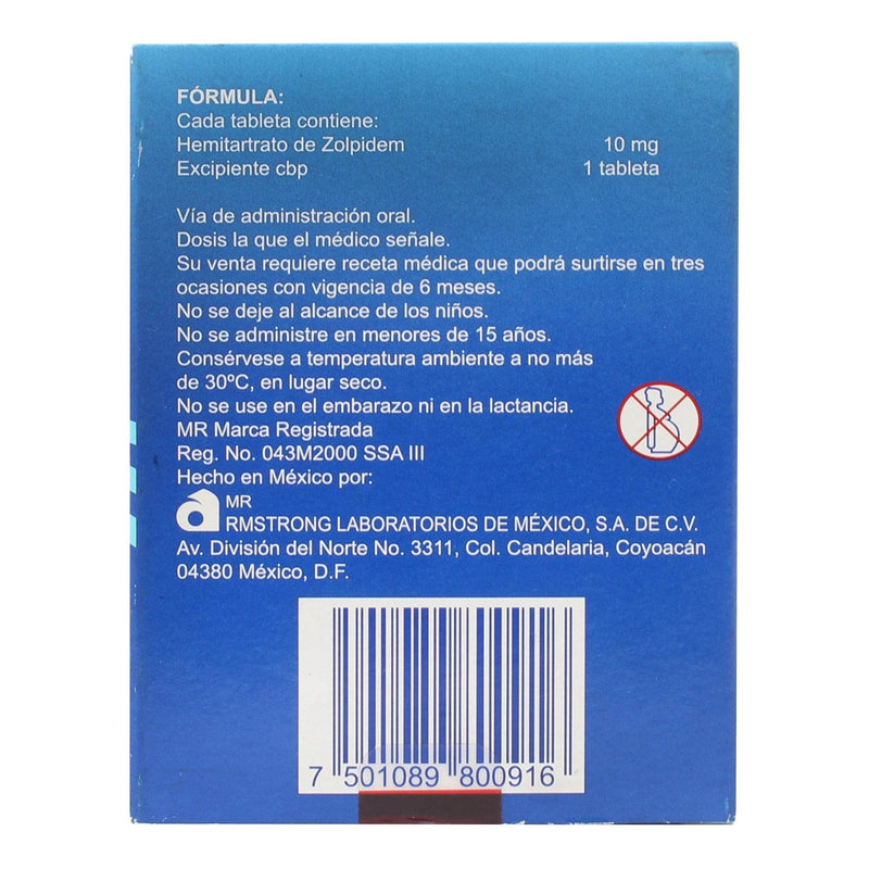 Nocte (Zolpidem) Tabletas 10Mg Con 10 - WeCare Pharma