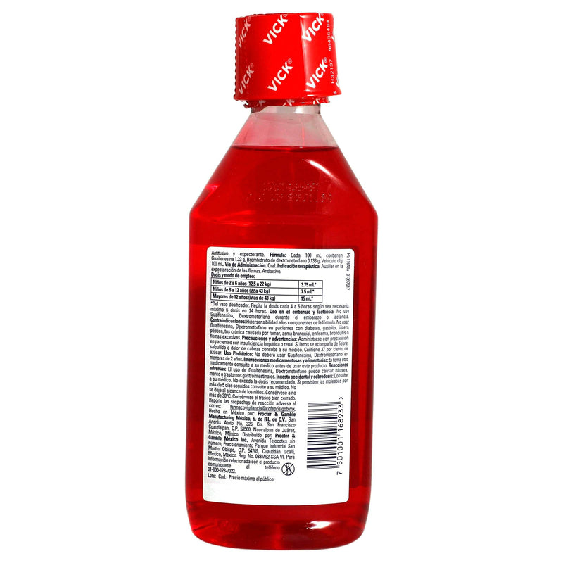 Vick 44 Jarabe 1.33G/0.133G/100Ml 240Ml (Guaifenesina/Dextrometorfano) - WeCare Pharma
