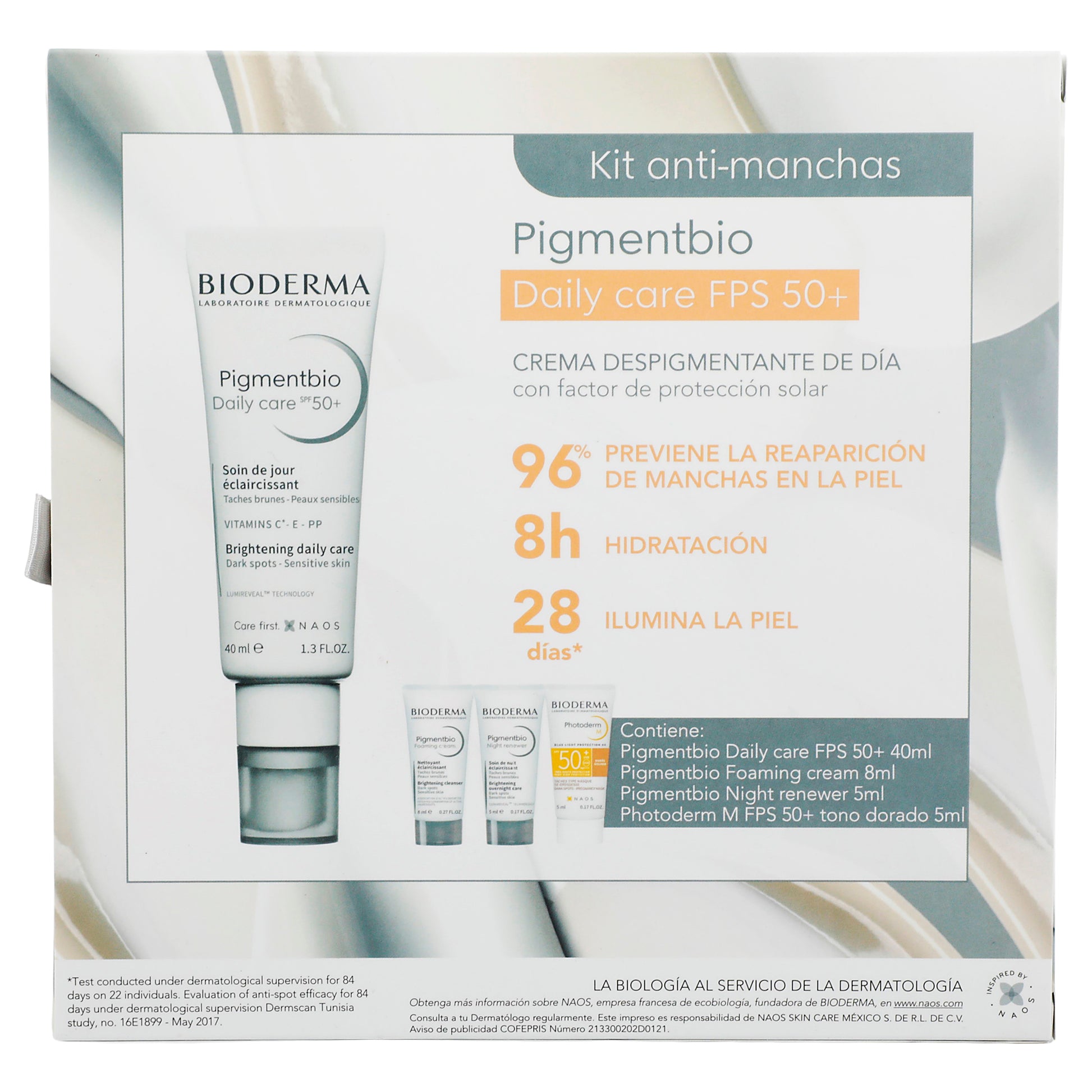 Bioderma Kit Pigmentbio Daily Care Fps 50+ Mini Foaming +Nigth+ Photoderm 7 - 7506307513746