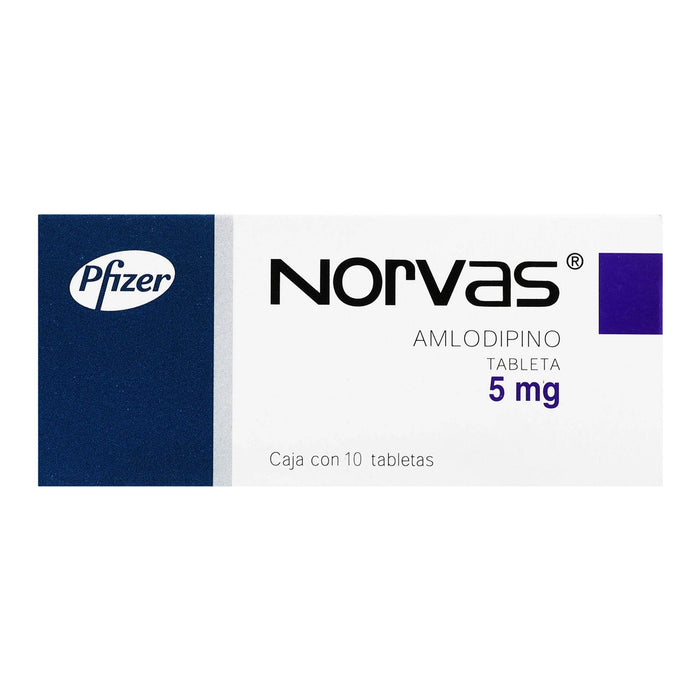 Norvas 5Mg Con 10 Tabletas (Amlodipino) - WeCare Pharma