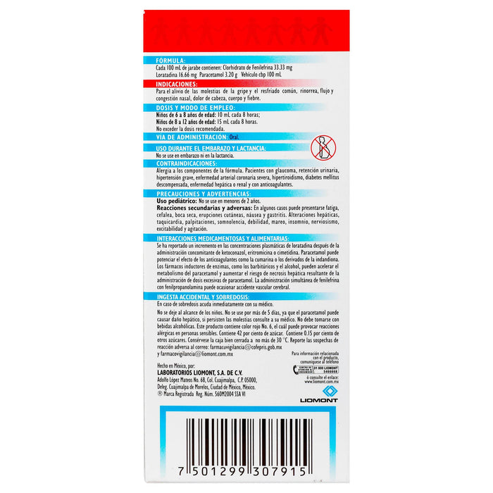Sensibit D Nf Solución 33.33Mg/16.66Mg/3.3G 120Ml (Loratadina/Fenilefrina/Paracetamol) - WeCare Pharma