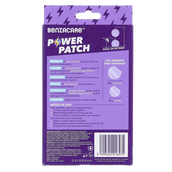 Benzacare (Acido Salicilico) Power Patch Anti Acne Minimizador Con 36 - WeCare Pharma
