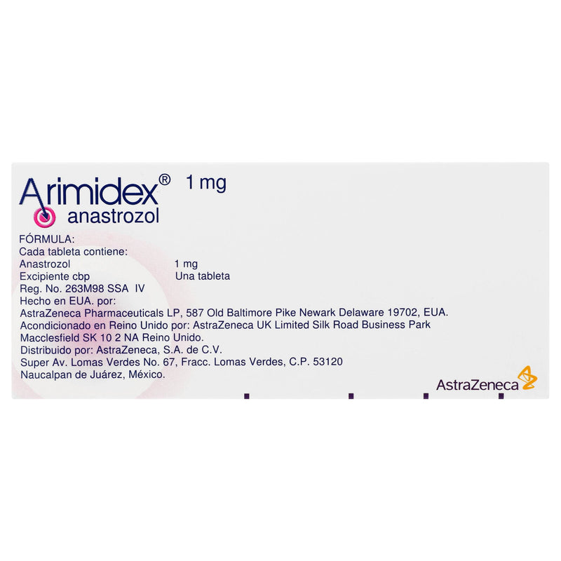 Arimidex 1Mg Con 28 Tabletas (Anastrozol) - WeCare Pharma