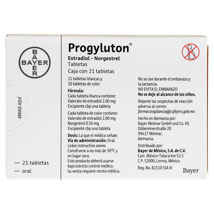 Progyluton 2Mg/0.5Mg Con 21 Tabletas (Estradiol/Norgestrel) - WeCare Pharma