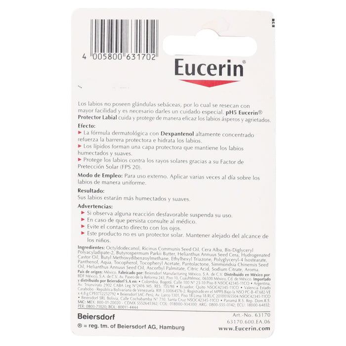 Eucerin Pomada Labial Ph5 Fps20+4.8G 2 - 4005800631702