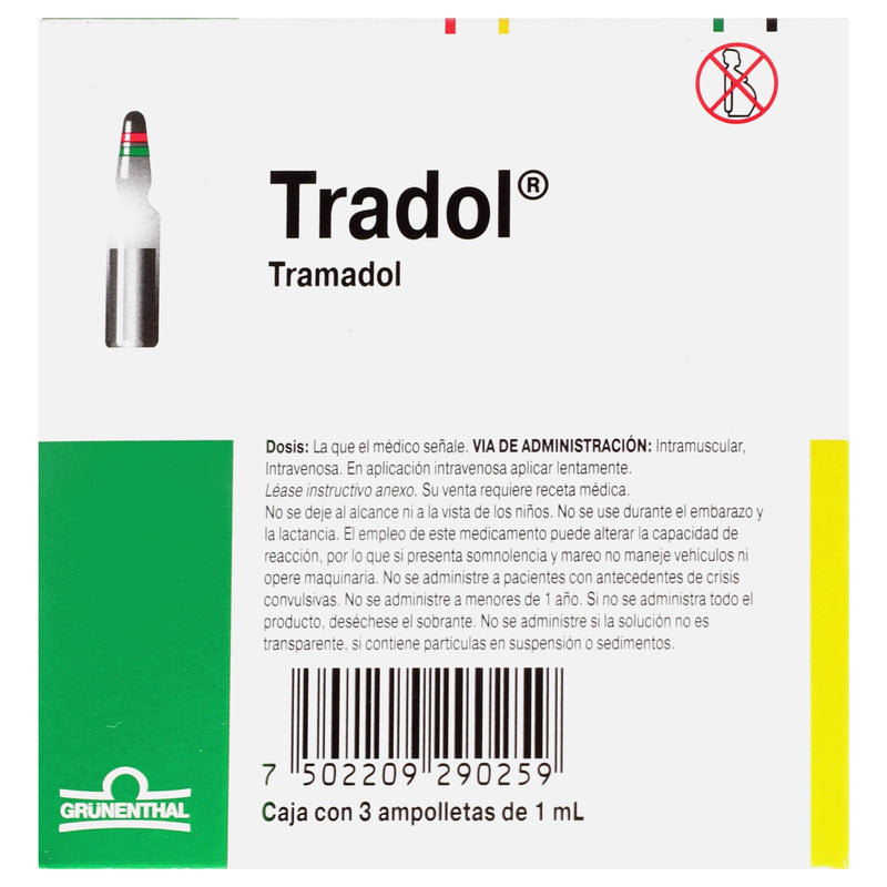 Tradol 50Mg/Ml Con 3 Ampulas (Tramadol) - WeCare Pharma