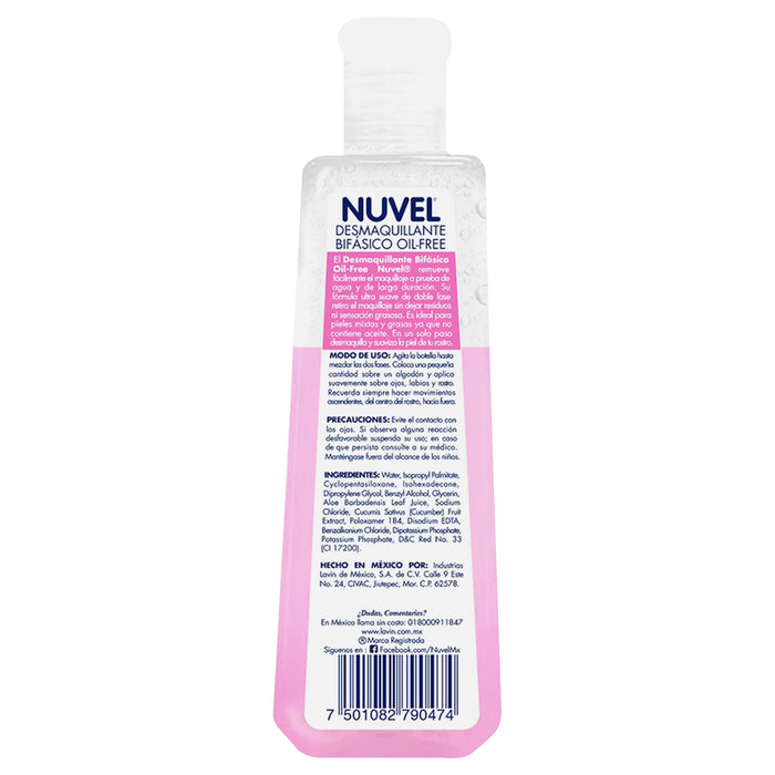 Desmaquillante Nuvel Oil Free Piel Mixta 235Ml 7501082790474 4