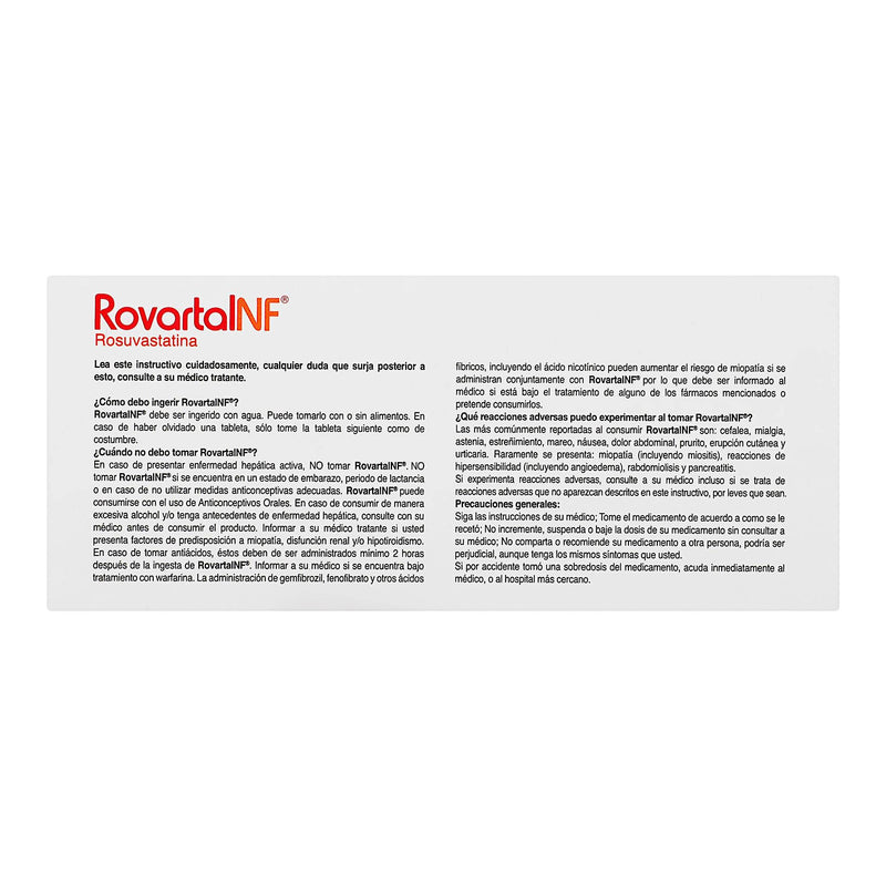 Rovartal Nf 20Mg Con 30 Comprimidos (Rosuvastatina) - WeCare Pharma