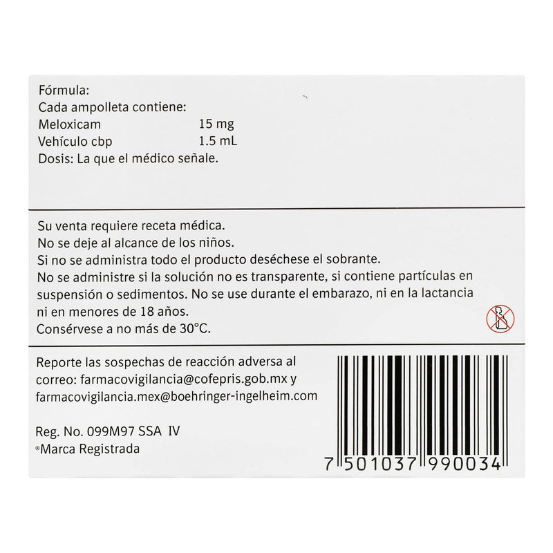 Mobicox 15Mg/1.5Ml Con 3 Ampulas (Meloxicam) - WeCare Pharma