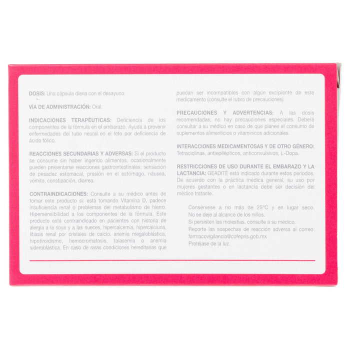 Geadite 150Mg Con 30 Capsulas (Acido Folico/Omega 3) - WeCare Pharma