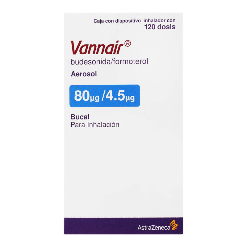 Vannair Aerosol 80Mcg/4.5Mcg 120D (Budesonida/Formoterol) - WeCare Pharma