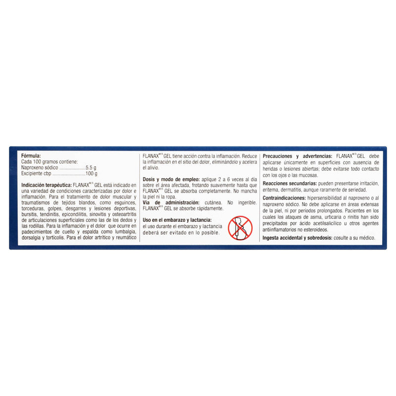 Flanax Gel 5.5% Tubo 40G (Naproxeno) - WeCare Pharma