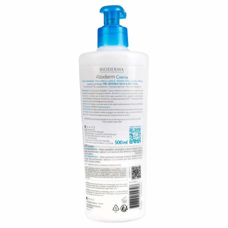 Bioderma Atoderm Crema Rostro Y Cuerpo 500Ml - WeCare Pharma