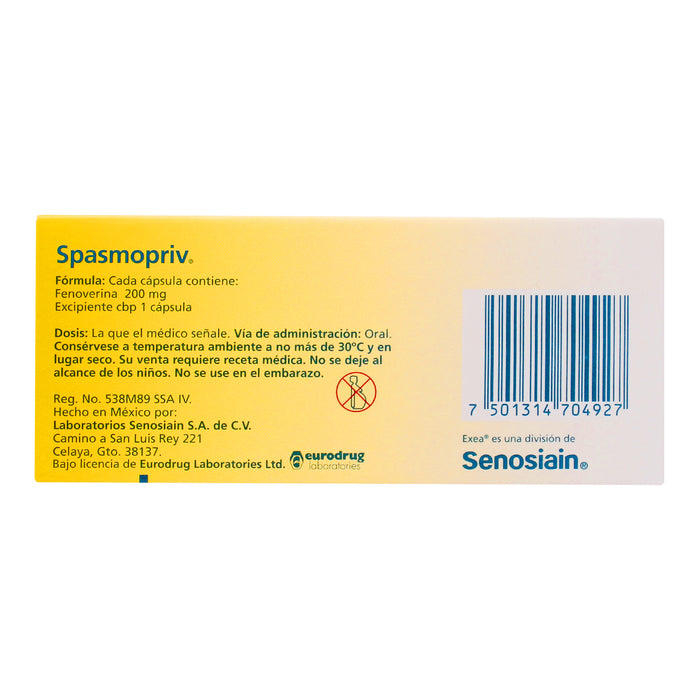 Spasmopriv 200Mg Con 12 Capsulas (Fenoverina) 4 - 7501314704927