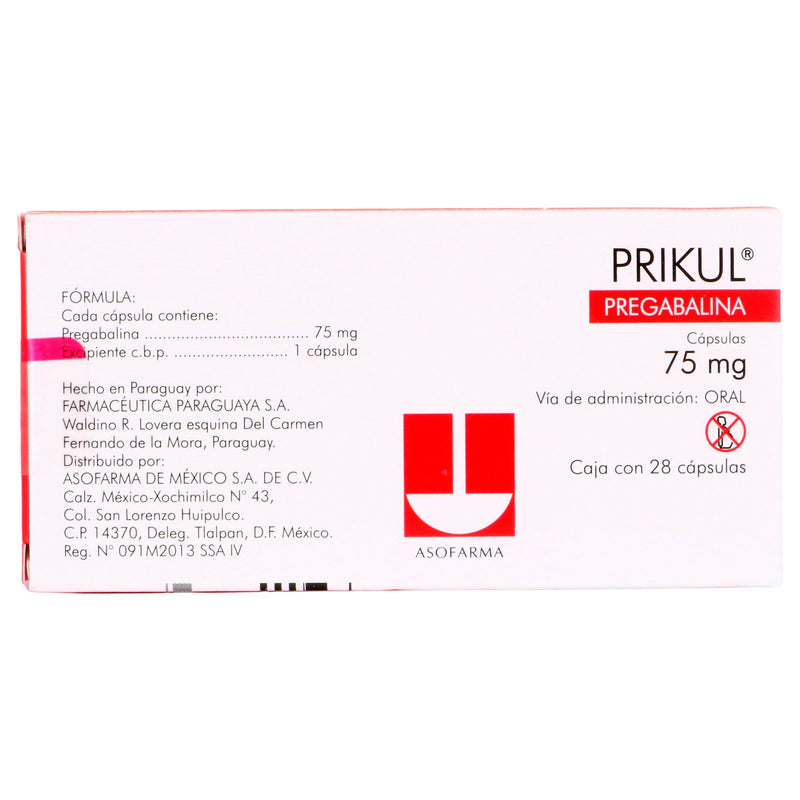 Prikul 75Mg Con 28 Capsulas (Pregabalina) - WeCare Pharma