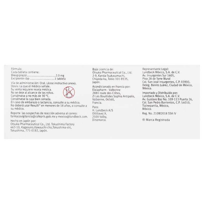 Rexulti 2Mg Con 14 Tabletas (Brexpiprazol) - WeCare Pharma