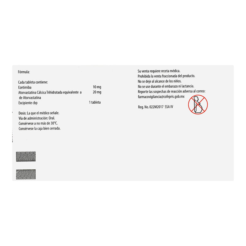 Atozet 10Mg/20Mg Con 30 Tabletas (Ezetimiba/Atorvastatina) - WeCare Pharma