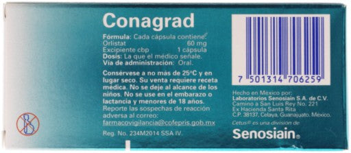 Conagrad 60Mg Con 30 Capsulas (Orlistat Resveratrol) 12 - 7501314706259