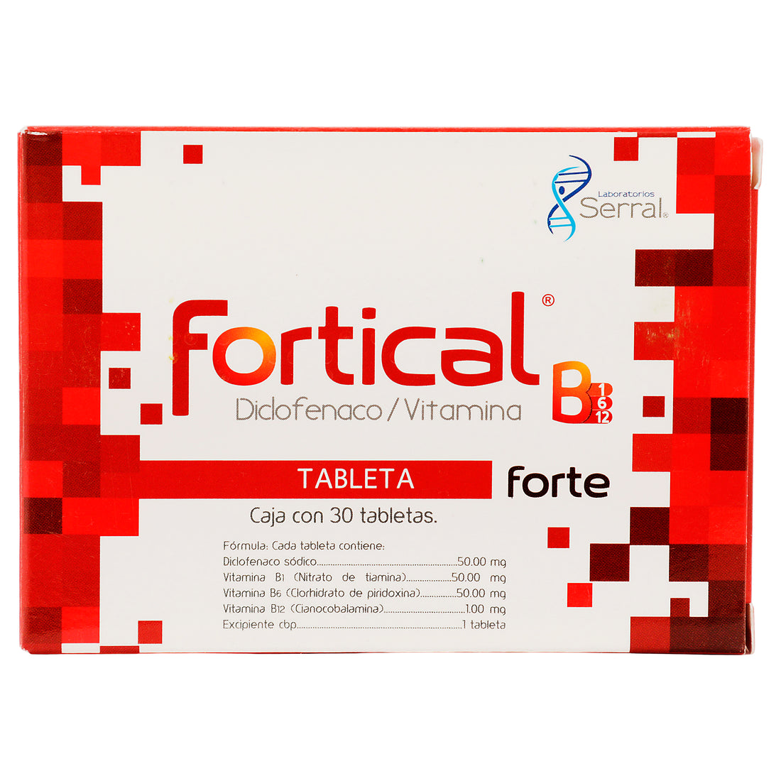 Fortical Forte 50/50/50Mg Con 30 Tabletas (Diclofenaco/Vitamina B) 7 - 7501258205085