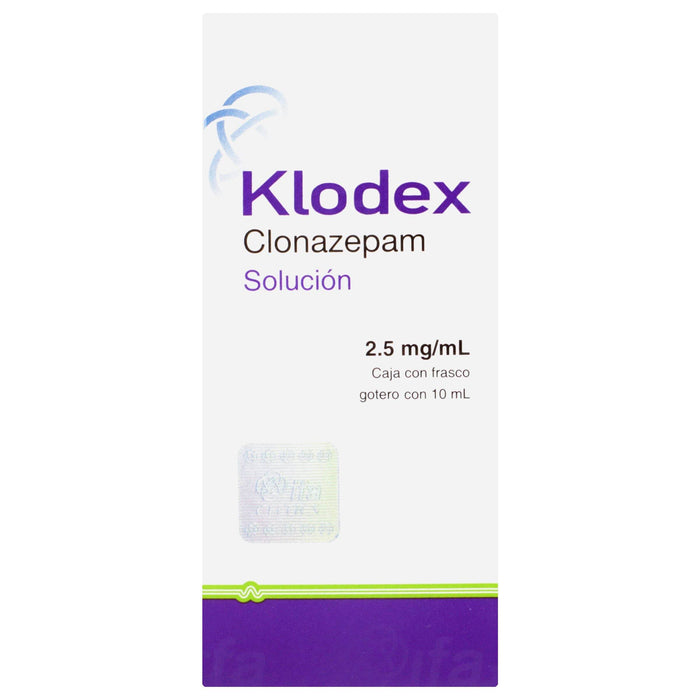Klodex (Clonazepam) Solución 2.5Mg/10Ml - WeCare Pharma