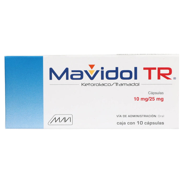 Mavidol Tr Sl 10/25Mg Con 10 Tabletas (Ketorolaco/Tramadol) - WeCare Pharma