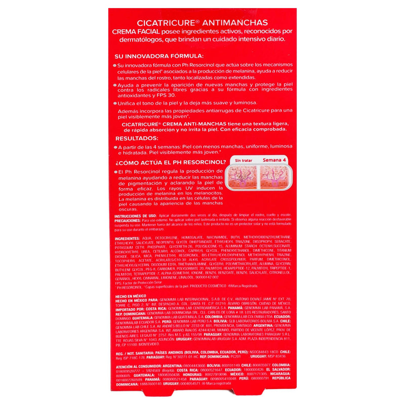 Cicatricure Crema Antimanchas Facial Fps30 50G - WeCare Pharma