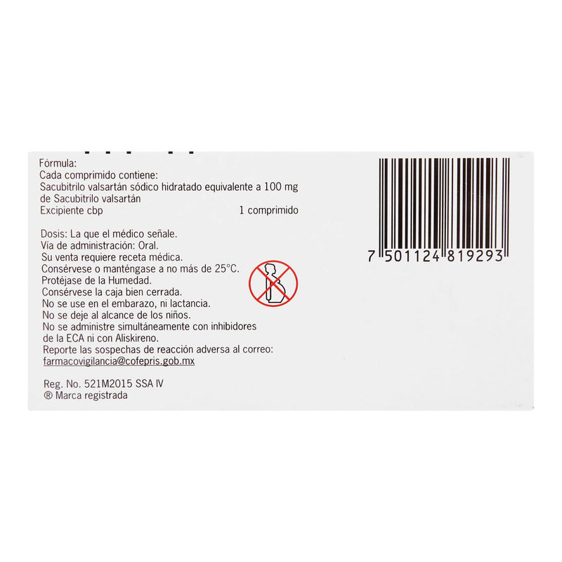 Entresto 100Mg Con 30 Comprimidos (Sacubitrilo Valsartan) - WeCare Pharma