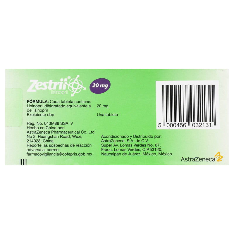 Zestril 20Mg Con 28 Tabletas (Lisinopril) - WeCare Pharma