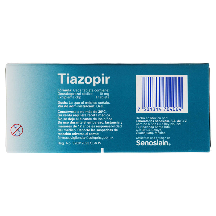 Tiazopir (Dexrabepazol) Tabletas 10Mg Con 14 - WeCare Pharma