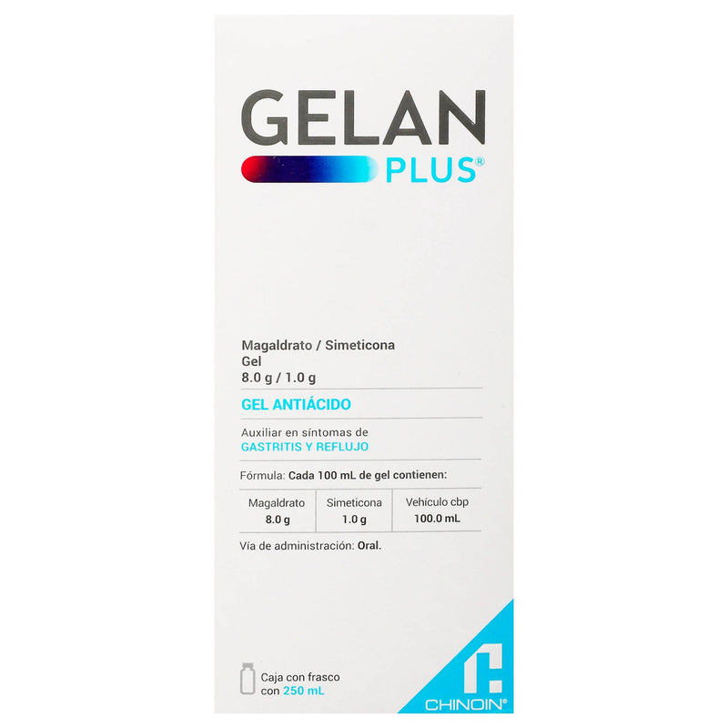 Gelan Plus Gel 8G/1G 250Ml (Magaldrato/Dimeticona) - WeCare Pharma