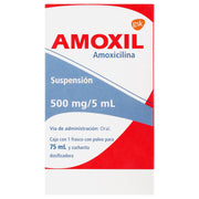Amoxil Suspensión 500Mg/5Ml 75Ml (Amoxicilina) - WeCare Pharma