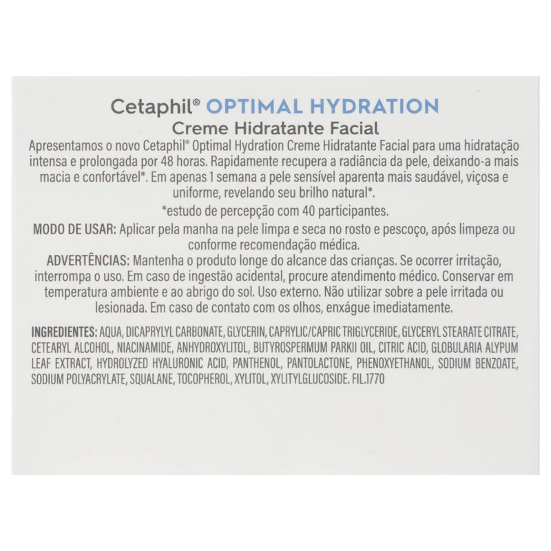 Cetaphil Optimal Hydration Crema Hidratante Facial De Dia 48G - WeCare Pharma
