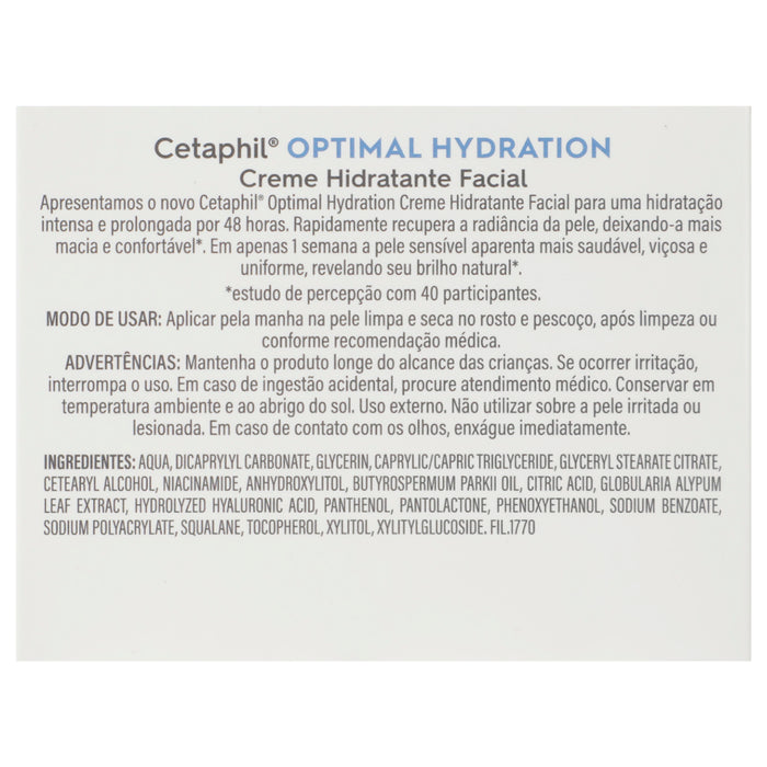 Cetaphil Optimal Hydration Crema Hidratante Facial De Dia 48G 7 - 3499320011655