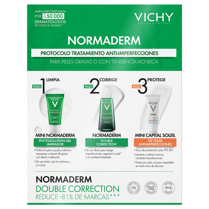 Vichy Kit Normaderm Double Correction Con 3 3 - 7509552932065