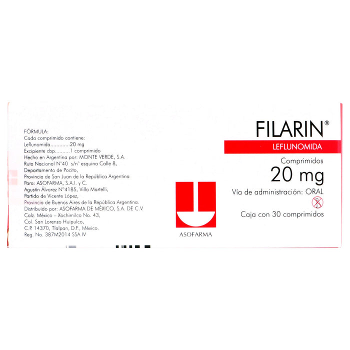 Filarin 20Mg Con 30 Comprimidos (Leflunomida) - WeCare Pharma